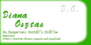 diana osztas business card